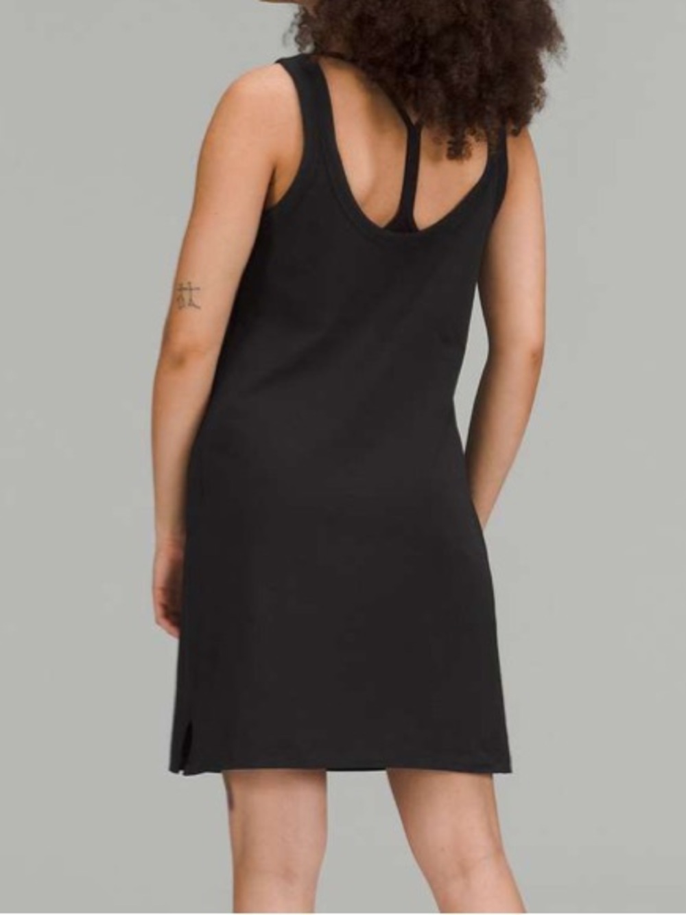 Lululemon Classic-Fit Cotton-Blend Black Scoop Dress - Picture 2 of 10